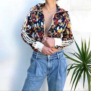 Cropped sweat jacket